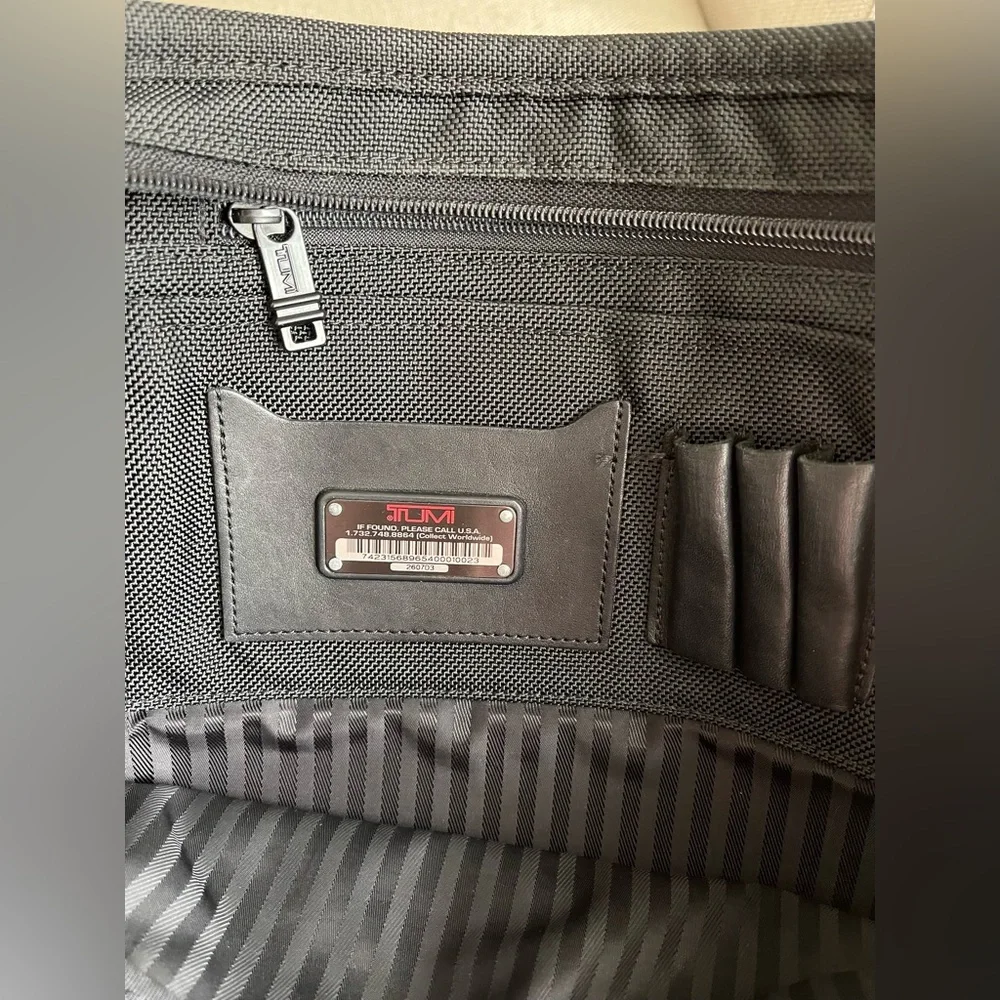 Tumi® Alpha 3 Portfolio Nylon Ballistic Messenger / Laptop Shoulder Bag In Black